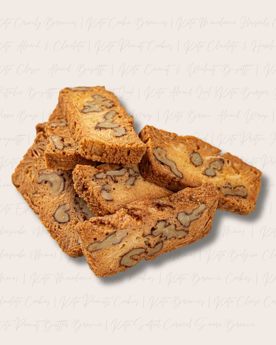 Keto Coconut & Walnut Biscotti (Macros per slice) 6 Pieces / Order